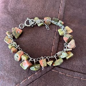 Unakite stone bracelet